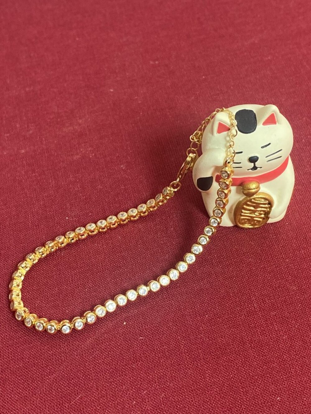 Elegant Gold & Gemstone Tennis Bracelet from Tai Jewelry